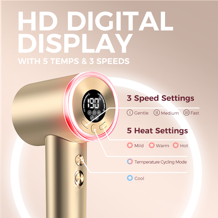 Goolioo HD1 Hair Dryer Glod