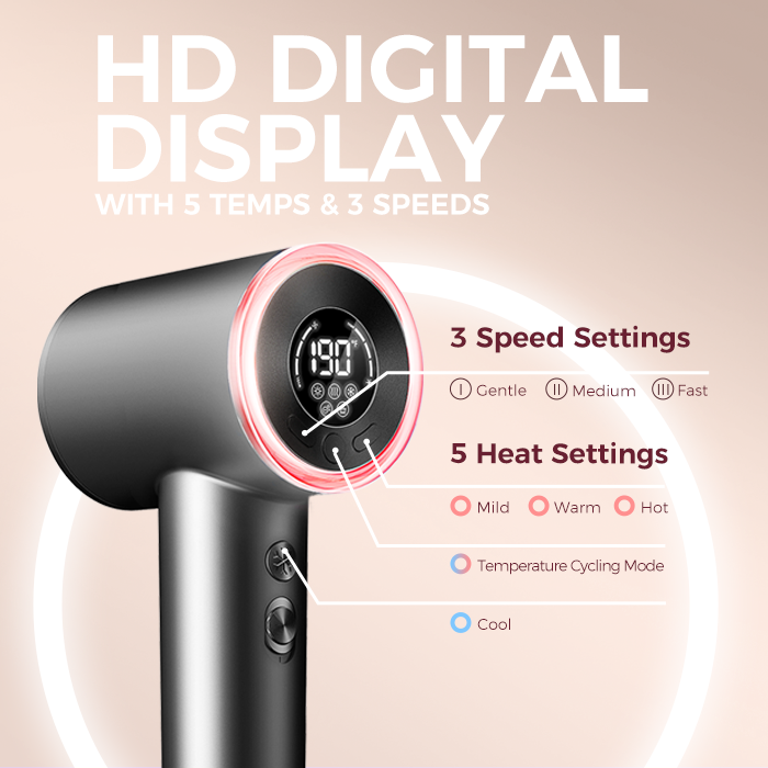 Goolioo HD1 Hair Dryer Grey